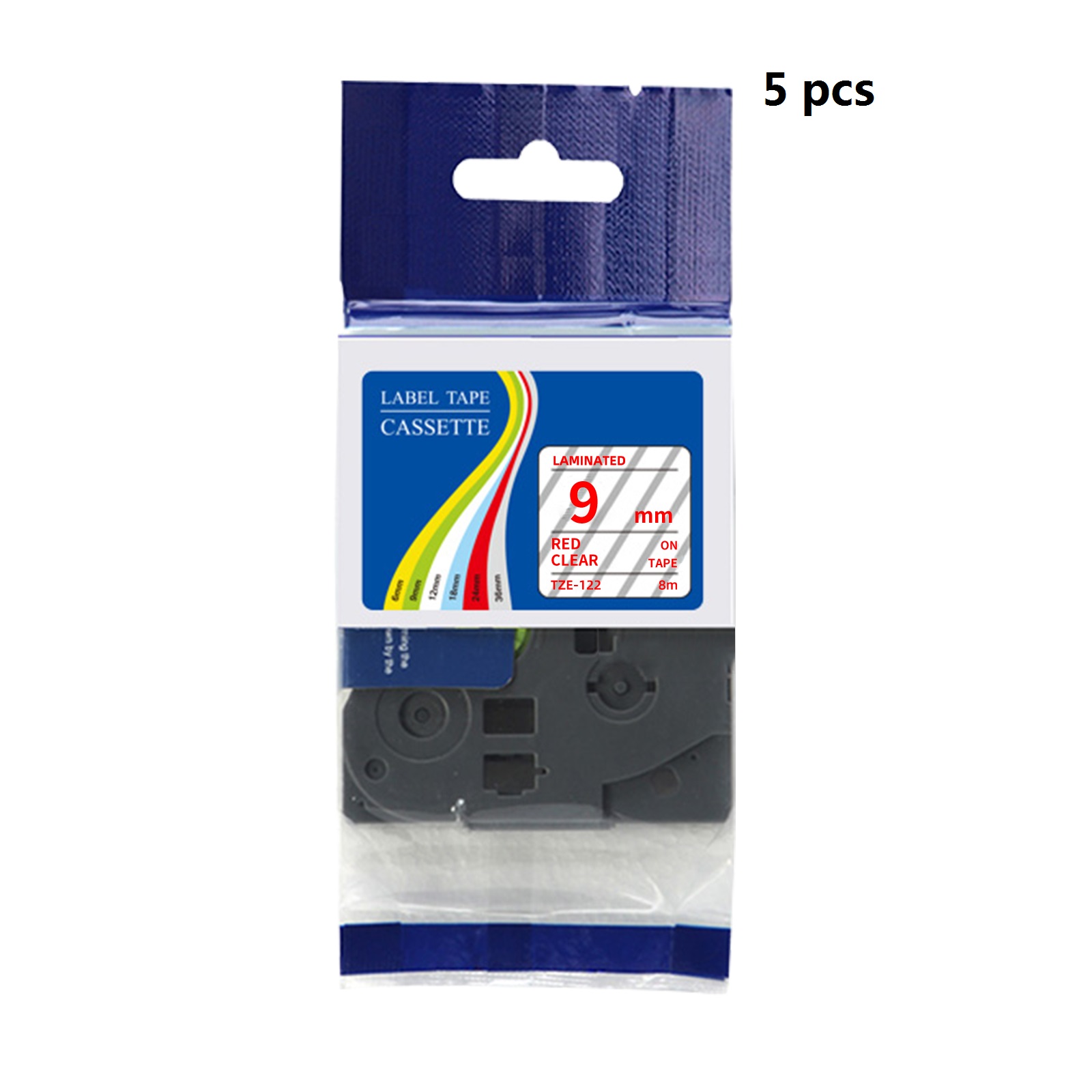 Label Printer Tape - เทปฉลากเคลือบ Brother TZe แบบเข้ากันได้ 5 ม้วน