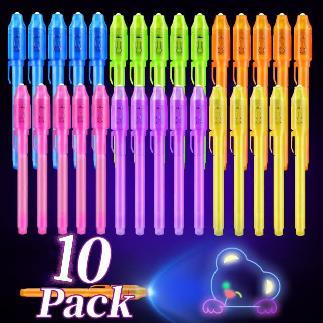 Highlighter Set Pastel - 10pcs หมึกที่มองไม่เห็นปากกา Magic ปากกา UV Light