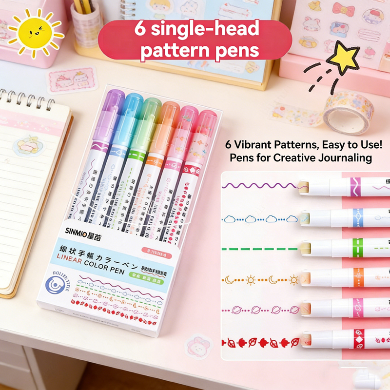 ปากกาไฮไลท์ลายเส้นดอกไม้ 6-24  - Highlighter Set Pastel บทวิจารณ์และราคา
