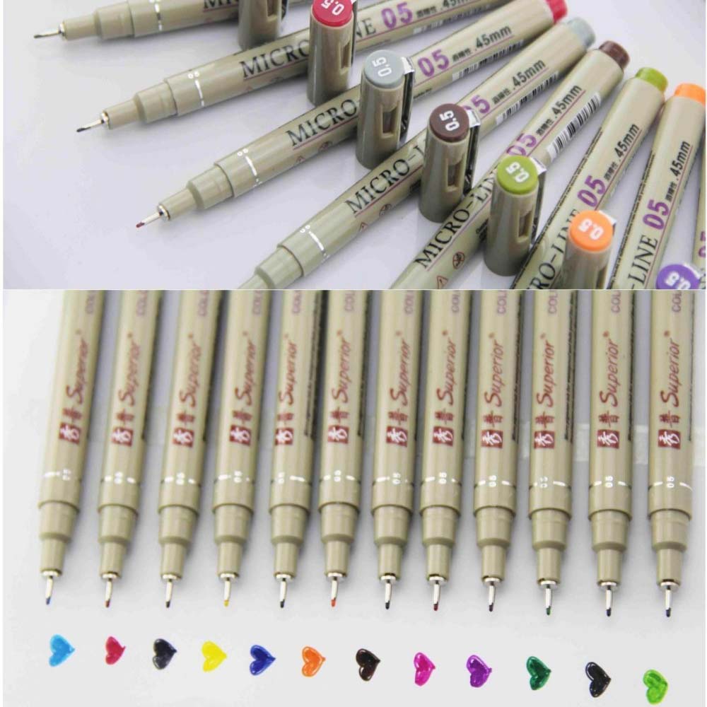 12 สีมีรูพรุน-Point ปากกา Draw - Copic Marker Sketch บทวิจารณ์และราคา