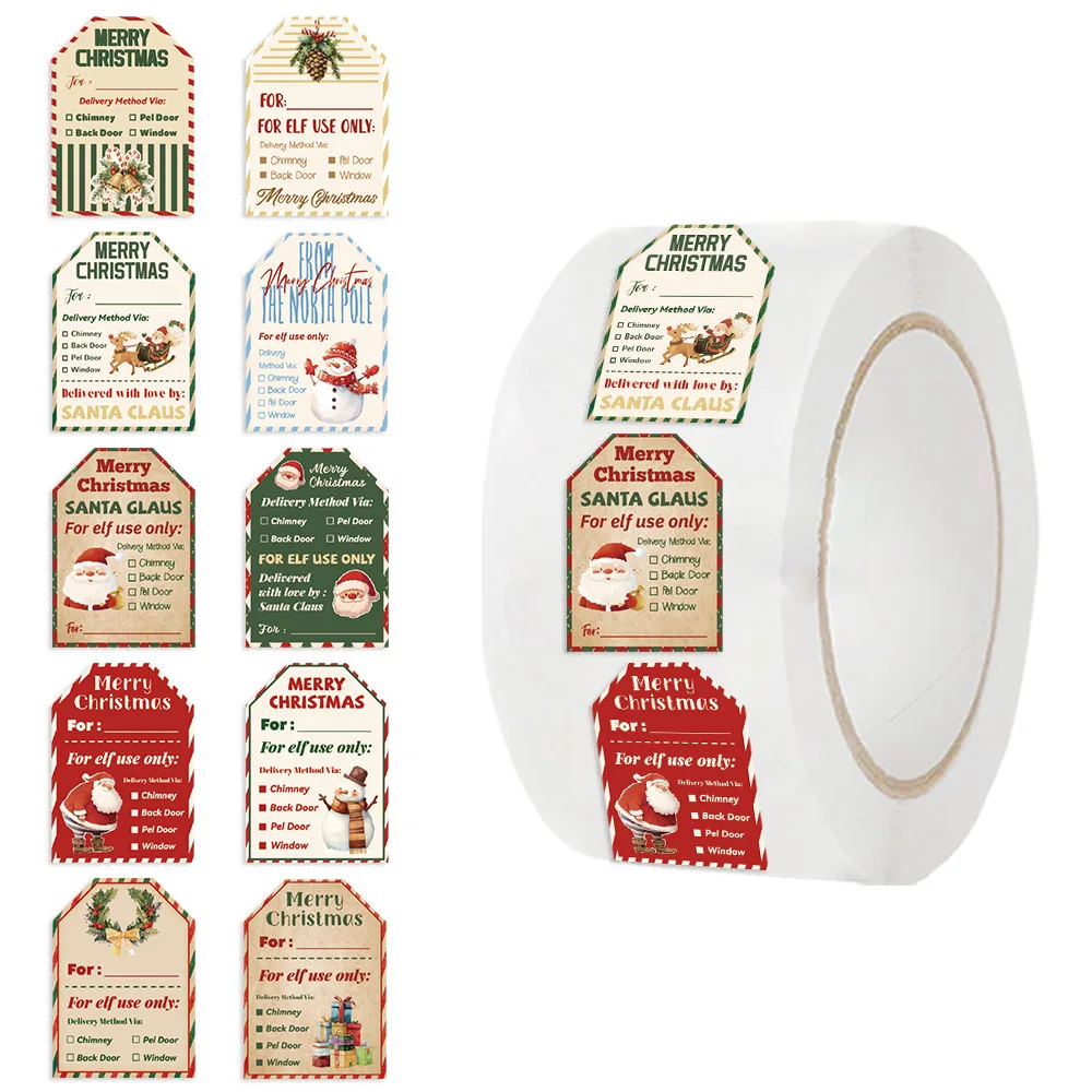 สติ๊กเกอร์คริสต์มาส 500 ชิ้นแบ - Label Printer Tape บทวิจารณ์และราคา