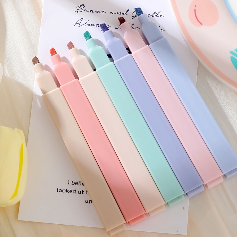 6 ชิ้น/เซ็ตสีพาสเทล Highlighte - Highlighter Set Pastel บทวิจารณ์และราคา