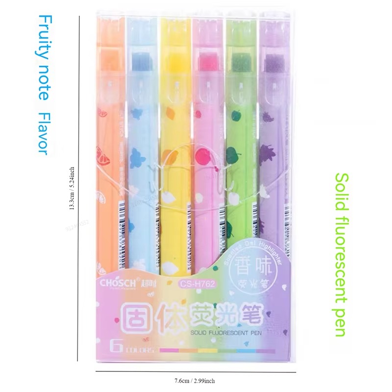 6 สี/ชุดพาสเทลเจล Highlighters - Highlighter Set Pastel บทวิจารณ์และราคา